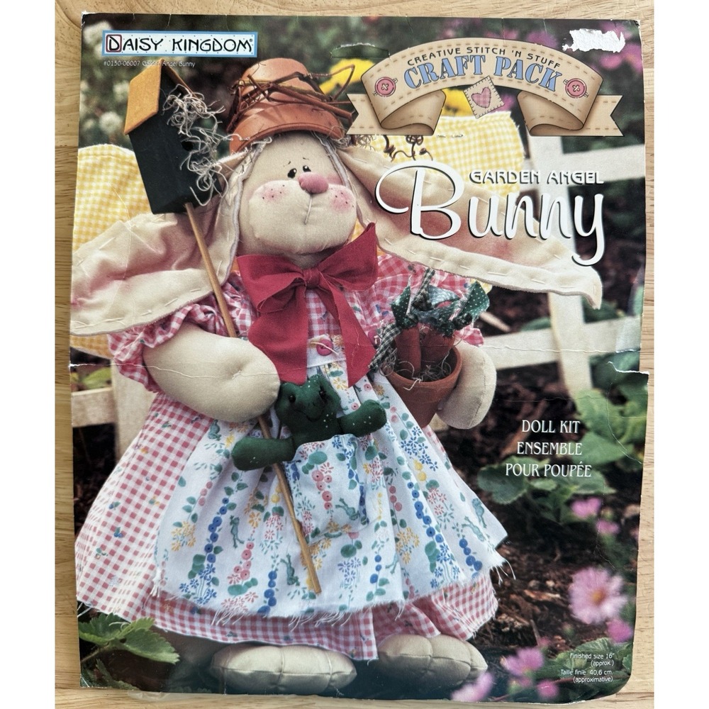 Daisy Kingdom 16" Garden‎ Angel Bunny Doll Kit Home Decor NIP